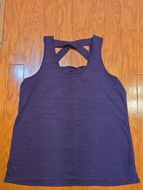 GAIAM Dark Purple Cross-Back Athletic Tank XL